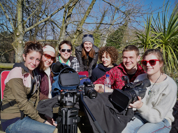 Falmouth College Students filming at Newquay Zoo